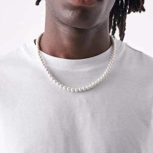 Conjunto de Collar de Perlas de Imitación Hecho a Mano, Elegancia Artesanal