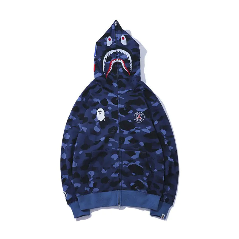 Sudadera con estampado de camuflaje de tiburón