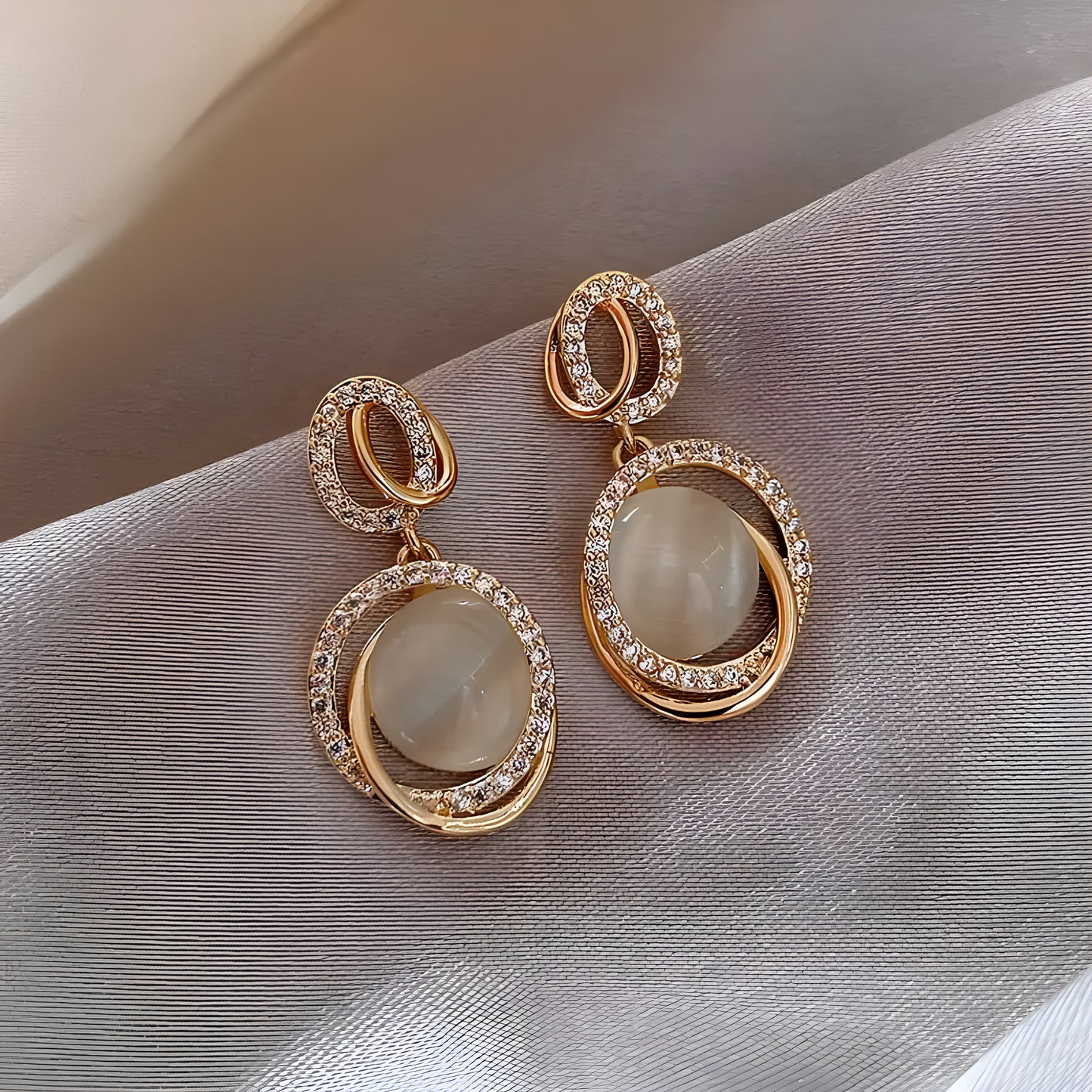 Aretes Circulares de Oro