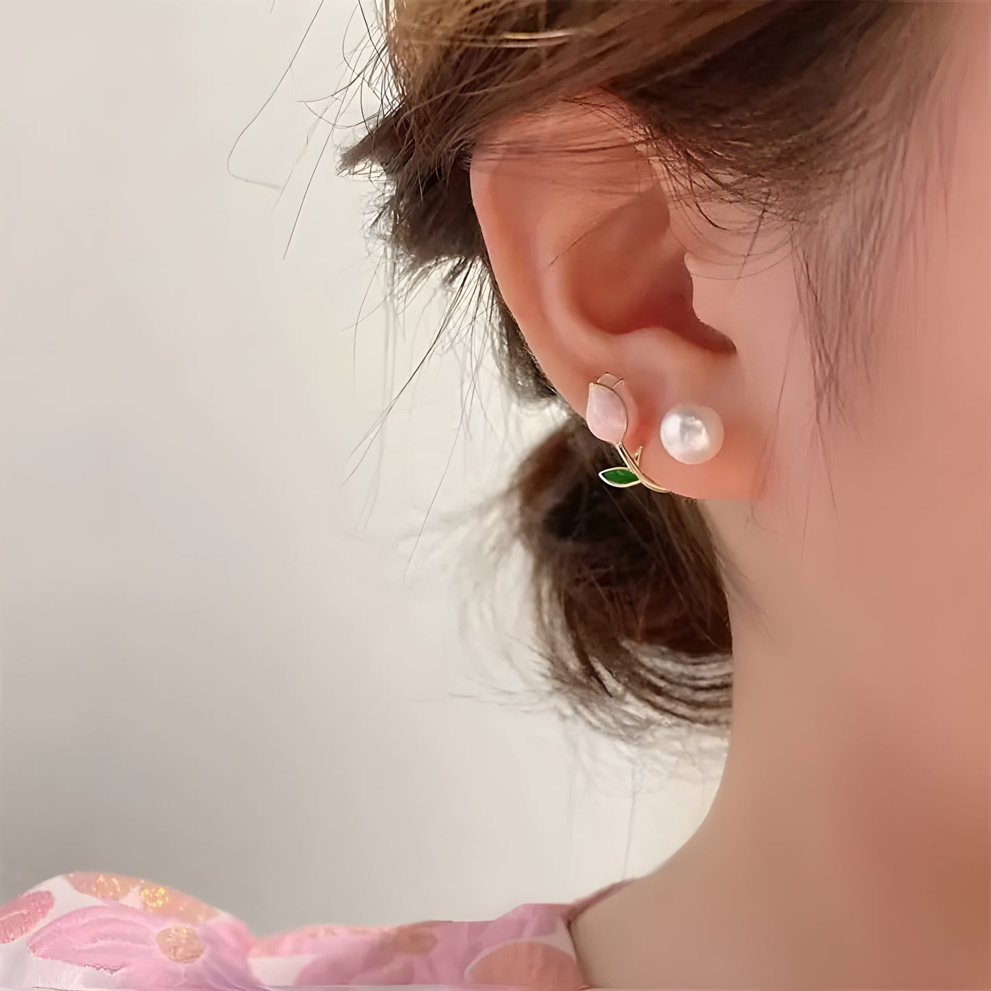 Aretes de Tulipán Rosa