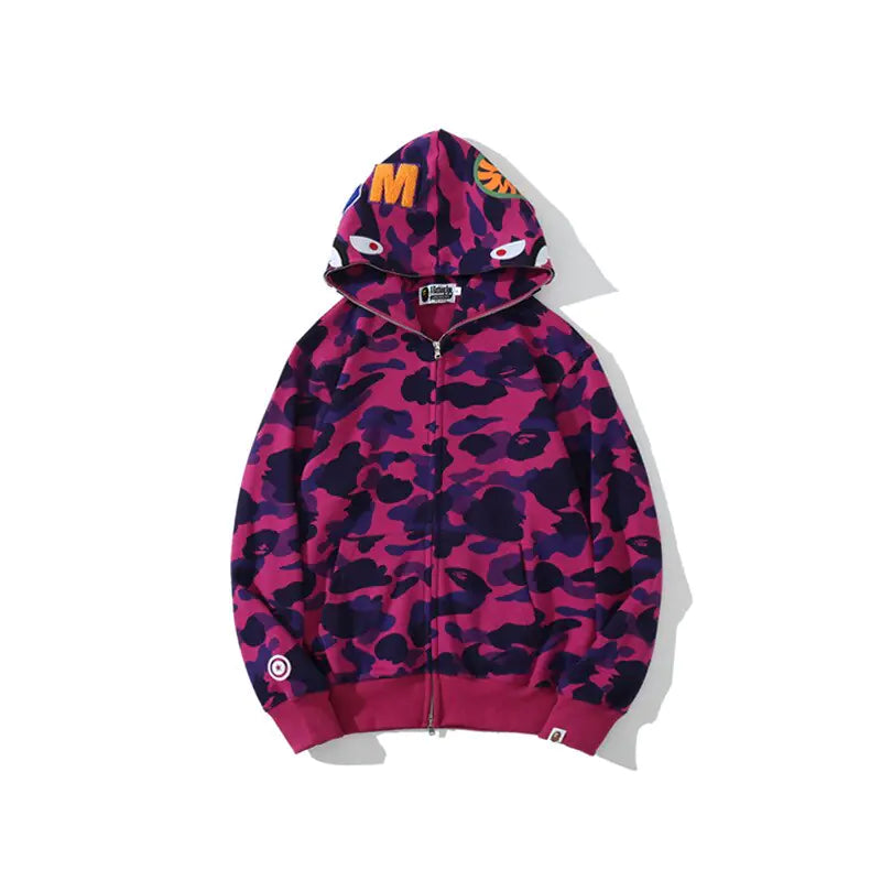 Sudadera con estampado de camuflaje de tiburón