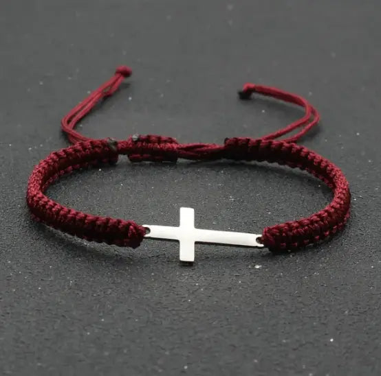 Pulsera Cruzada de Cuerda