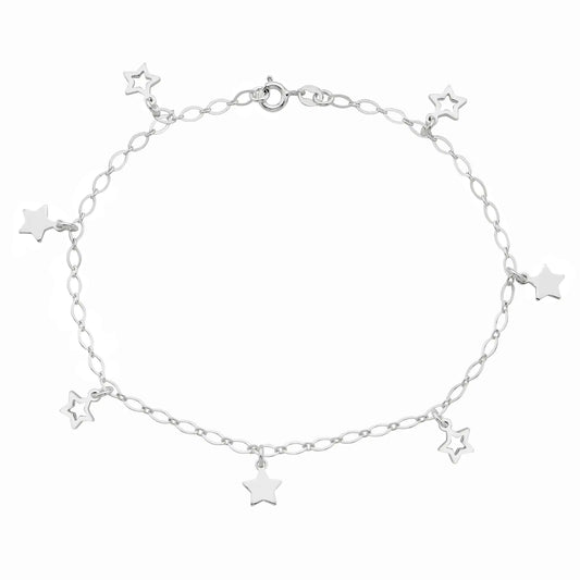 Tobillera con encanto de estrella de plata esterlina 925