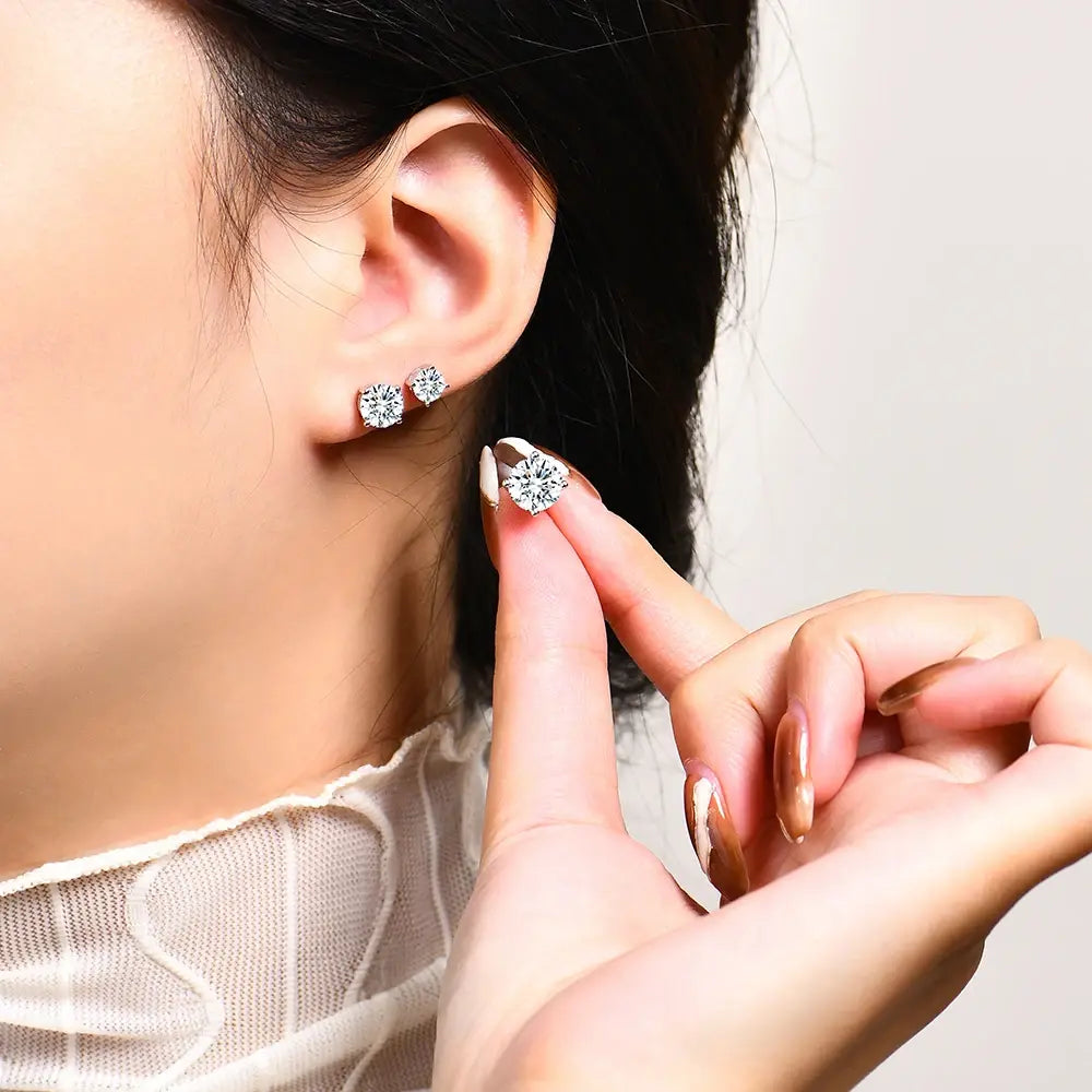 Aretes de Moissanita para Mujeres